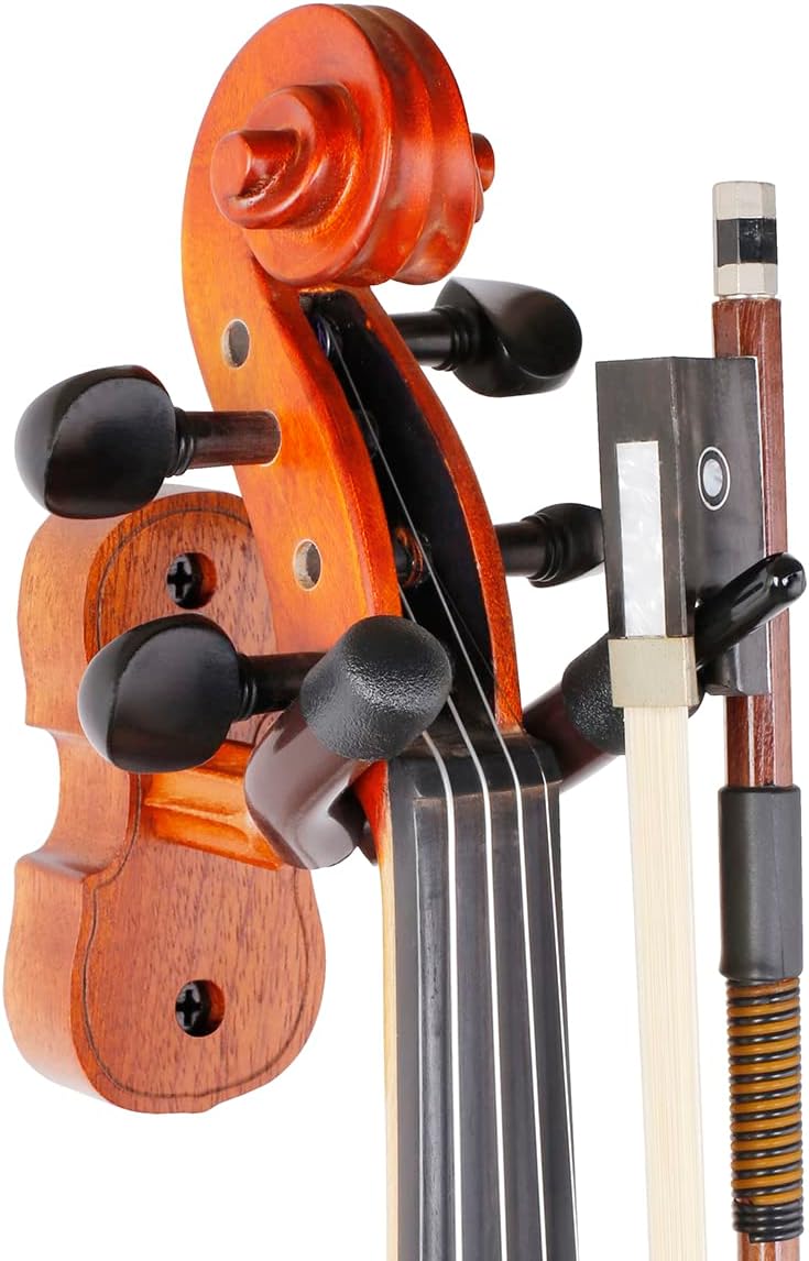 KingPoint Wall Mount Violin Hanger Hook, Rose Wood Holder Stand for Home Studio Violin String Instrument Accessories - Image 1